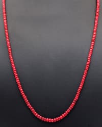 Ruby Gemstone Round Smooth Beads String NP1145 photo 4