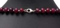 Ruby & Emerald Gemstone Round Beads Twisted Necklace With Silver Elements NP1150 photo 4