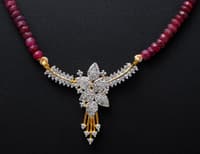 Emerald Ruby Sapphire Gemstone Faceted Beads With Sterling Silver Pendant NP1169 photo 2