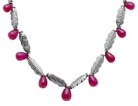 Emerald & Ruby Gemstone With Elements Necklace NP1220 photo 4