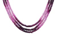 3 Layers African Ruby Gemstone Faceted Shaded Beads NP1226 photo 2