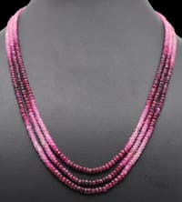 3 Layers African Ruby Gemstone Faceted Shaded Beads NP1226 photo 3