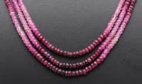 3 Layers African Ruby Gemstone Faceted Shaded Beads NP1226 photo 4