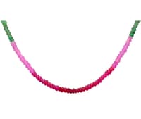 emerald ruby sapphire Gemstone Faceted Beads Necklace NP1236 photo 2