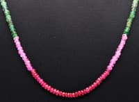 emerald ruby sapphire Gemstone Faceted Beads Necklace NP1236 photo 5