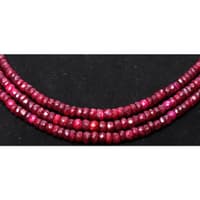3 Layers Ruby Gemstone Faceted Beads Necklace NP1245 photo 2