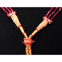 3 Layers Ruby Gemstone Faceted Beads Necklace NP1245 photo 3
