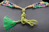 3 Layers Emerald Ruby Sapphire Gemstone Oval Beads Necklace NP1254 photo 5