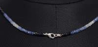 Blue Sapphire Shaded Gemstone Faceted Beads Necklace NP1258 photo 2