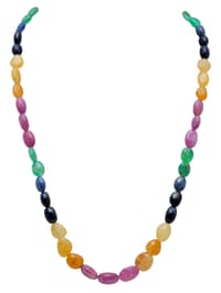 Ruby, Emerald & Sapphire Gemstone oval Shape Necklace NP1259 photo 1