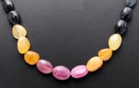 Ruby, Emerald & Sapphire Gemstone oval Shape Necklace NP1259 photo 4