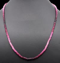 Ruby Shaded Gemstone Faceted Beads Necklace NP1262 photo 3