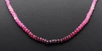 Ruby Shaded Gemstone Faceted Beads Necklace NP1262 photo 4