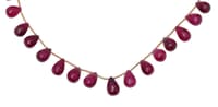 Ruby Drops Shape Gemstone Necklace NP1264 photo 2