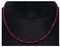 Ruby Gemstone faceted Beads Necklace NP1266 photo 1