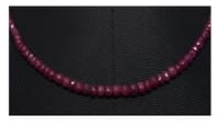 Ruby Gemstone faceted Beads Necklace NP1266 photo 2