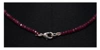 Ruby Gemstone faceted Beads Necklace NP1266 photo 3