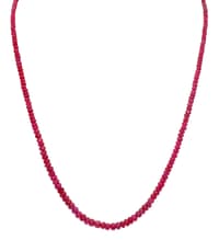 Ruby Gemstone faceted Beads Necklace NP1269 photo 1