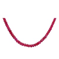 Ruby Gemstone faceted Beads Necklace NP1269 photo 2