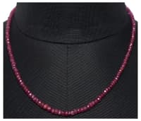 Ruby Gemstone faceted Beads Necklace NP1269 photo 3