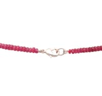 Ruby Gemstone faceted Beads Necklace NP1269 photo 5