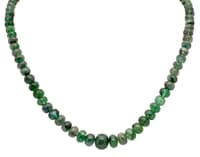 Emerald Gemstone Round Smooth Beads Necklace NP1272 photo 1