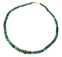 Emerald Gemstone Round Smooth Beads Necklace NP1272 photo 4