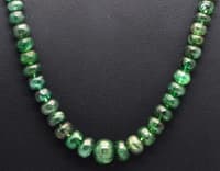 Emerald Gemstone Round Smooth Beads Necklace NP1272 photo 6