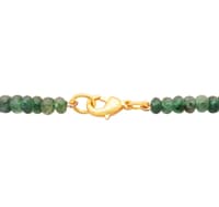 Emerald Gemstone Round Smooth Beads Necklace NP1272 photo 7