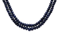 2 Layers of Blue Sapphire Gemstone Beads Necklace NP1275 photo 2