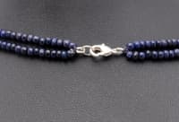 2 Layers of Blue Sapphire Gemstone Beads Necklace NP1275 photo 5