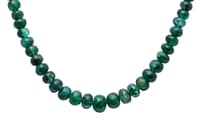 Emerald Gemstone Round Smooth Beads Necklace NP1278 photo 2