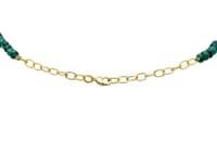 Emerald Gemstone Round Smooth Beads Necklace NP1278 photo 3