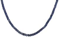 Blue Sapphire Gemstone Studded Faceted Beads Necklace NP1281 photo 2