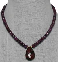 Ruby Gemstone Studded Faceted Beads Necklace NP1282 photo 1