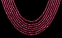 7 Layers African Natural Ruby Gemstone Faceted Beads Necklace NP1301 photo 2