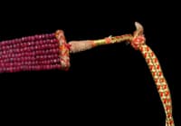 7 Layers African Natural Ruby Gemstone Faceted Beads Necklace NP1301 photo 3