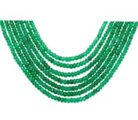 7 Layers Natural Emerald Gemstone Faceted Beads Necklace NP1302 photo 2