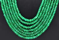 7 Layers Natural Emerald Gemstone Faceted Beads Necklace NP1302 photo 5