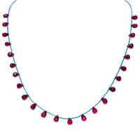 Ruby Gemstone Faceted Drops Necklace NP1305 photo 1