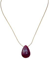 Ruby Gemstone Almond Shape Necklace NP1306 photo 1