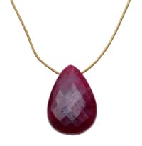 Ruby Gemstone Almond Shape Necklace NP1306 photo 2