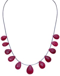 Ruby Gemstone Almond Shape Necklace NP1308 photo 1