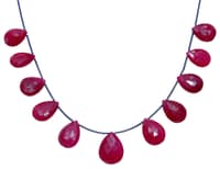 Ruby Gemstone Almond Shape Necklace NP1308 photo 2