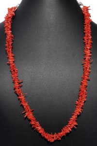 2 Layers Natural Coral Gemstone Necklace NP1315 photo 1