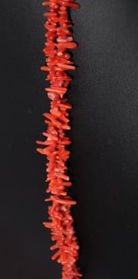 2 Layers Natural Coral Gemstone Necklace NP1315 photo 3