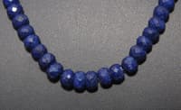 Blue Sapphire Gemstone Faceted Beads Necklace NP1321 photo 3