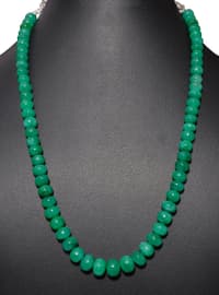 Emerald Gemstone Beads necklace NP1323 photo 2