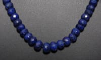 Blue Sapphire Gemstone Faceted Beads Necklace NP1325 photo 3