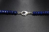 Blue Sapphire Gemstone Faceted Beads Necklace NP1325 photo 4
